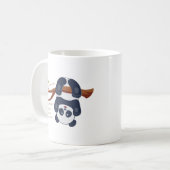 かわいらしいぶら下がったパンダの上下逆さ コーヒーマグカップ (正面左)