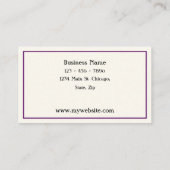 かわいらしいアイリスは名刺のラベンダーを個人化します 名刺 (裏面)