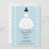 かわいらしいアジア花嫁のブライダルシャワー招待状 招待状 (正面)