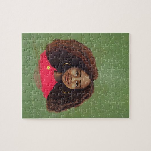 かわいらしいアフリカの女の子 ジグソーパズル (横)