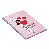 かわいらしいアフリカ系アメリカ人のパン屋の女の子のノート ノートブック (右側)