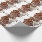 かわいらしいアフリカ系アメリカ人の女性 ラッピングペーパー (角)