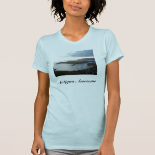 かわいらしいアンチグアの島の引用文の女性のTシャツ Tシャツ
