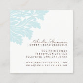 かわいらしいインテリア・デザイナーの名刺 スクエア名刺 (裏面)