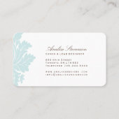 かわいらしいインテリア・デザイナーの名刺 名刺 (裏面)