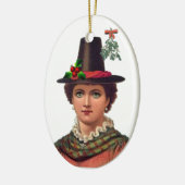 かわいらしいウェールズの女の子のオーナメント セラミックオーナメント (左)