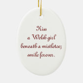 かわいらしいウェールズの女の子のオーナメント セラミックオーナメント (裏面)