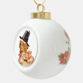 かわいらしいウェールズの女の子のオーナメント セラミックボールオーナメント (右)