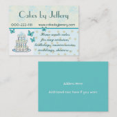 かわいらしいウエディングケーキのベーカリーの名刺 名刺 (正面/裏面)