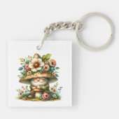 かわいらしいウォーターカラーガーデン格言 キーホルダー (裏面)