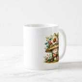 かわいらしいウォーターカラーガーデン格言 コーヒーマグカップ (正面右)