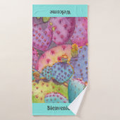 かわいらしいウチワサボテンのゲストタオルの一定の浴室タオル バスタオル (バスタオル)