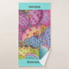 かわいらしいウチワサボテンのゲストタオルの一定の浴室タオル バスタオル