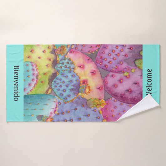 かわいらしいウチワサボテンのゲストタオルの一定の浴室タオル バスタオル (バスタオル)