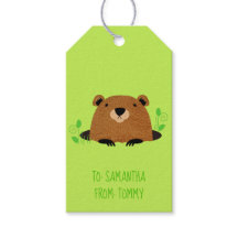 かわいらしいウッドランドのグラウンドホッグの模様