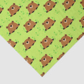 かわいらしいウッドランドのグラウンドホッグの模様 薄葉紙 (詳細)