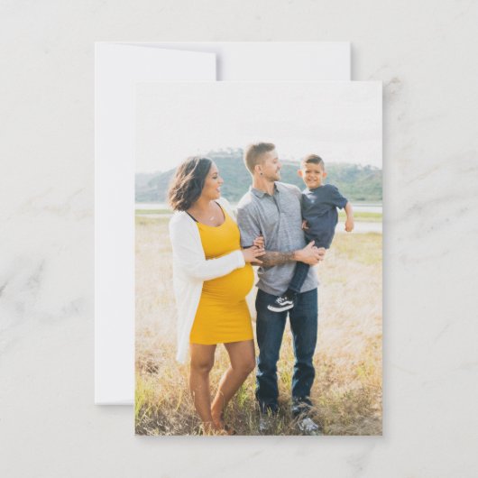 かわいらしいウッドランドの赤ちゃんシャワー サンキューカード (裏面)