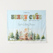 かわいらしいウッドランドの赤ちゃんシャワー タペストリー (正面(横))