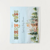 かわいらしいウッドランドの赤ちゃんシャワー タペストリー (正面)