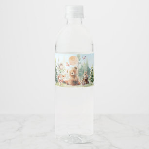 かわいらしいウッドランドの赤ちゃんシャワー ペットボトルラベル
