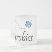 かわいらしいエアロビクスのインストラクターのマグ フロストグラスマグカップ (正面左)