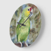 かわいらしいオウムの柱時計 ラージ壁時計 (傾斜)