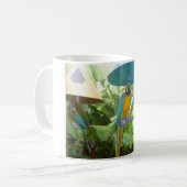 かわいらしいオウム コーヒーマグカップ (正面左)