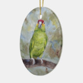 かわいらしいオウムII セラミックオーナメント (左)
