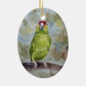 かわいらしいオウムII セラミックオーナメント (裏面)