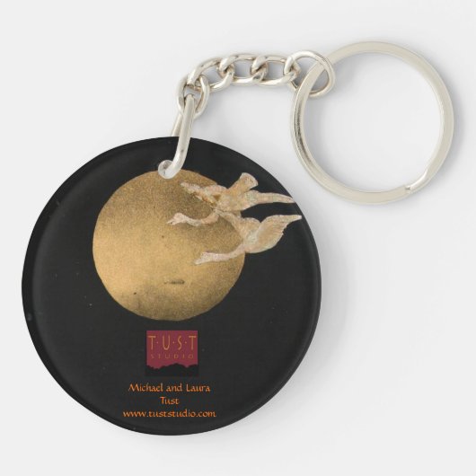 かわいらしいオウムKeychain キーホルダー (裏面)