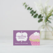 かわいらしいカップケーキの名刺 名刺 (スタンド正面)