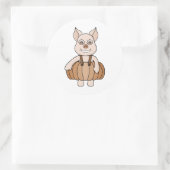 かわいらしいカボチャ豚 ラウンドシール (バッグ)