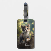 かわいらしいカリコキッテン ラゲッジタグ (裏面縦)