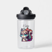 かわいらしいカワイイパーソナライズされたリス ウォーターボトル (正面)