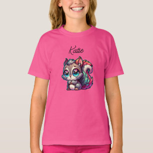 かわいらしいカワイイパーソナライズされたリス Tシャツ