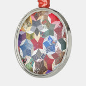 かわいらしいガーリーヴィンテージのパッチ付きキルトスター メタルオーナメント (左)