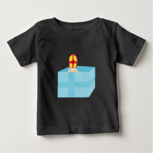 かわいらしいキッズアートおもしろい聖ニコラス・シンタークラース ベビーTシャツ