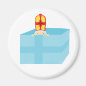 かわいらしいキッズアートおもしろい聖ニコラス・シンタークラース マグネット (正面)