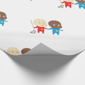 かわいらしいキッズアートベビー聖ニコラス・シンタークラース ラッピングペーパー (角)