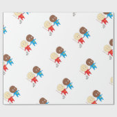 かわいらしいキッズアートベビー聖ニコラス・シンタークラース ラッピングペーパー (フラット)