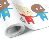 かわいらしいキッズアートベビー聖ニコラス・シンタークラース ラッピングペーパー (ロールコーナー)