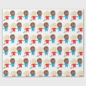 かわいらしいキッズアートベビー聖ニコラス・シンタークラース ラッピングペーパー (フラット)