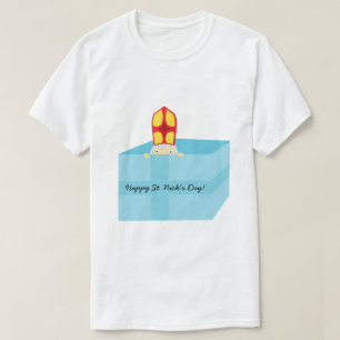 かわいらしいキッズアート聖ニコラス・シンタークラースおもしろい Tシャツ