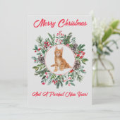 かわいらしいキッテンフラットホリデーカード シーズンカード (スタンド正面)