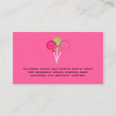 かわいらしいキャンデーおよび砂漠のケイタリングビジネスカード 名刺 (裏面)