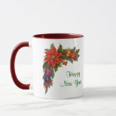 かわいらしいクリスマスのリースのマグ マグカップ (左)