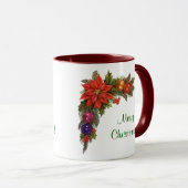 かわいらしいクリスマスのリースのマグ マグカップ (正面右)