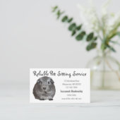 かわいらしいグレイ・ギニア豚の写真 名刺 (スタンド正面)