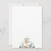 かわいらしいグースグリーンリーベビーシャワー招待状 招待状 (裏面)