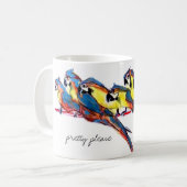 かわいらしいコンゴウインコのオウム コーヒーマグカップ (正面左)